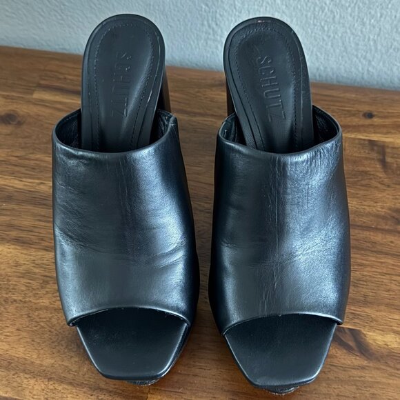 Schutz - Nelia Platform Sandals in Black - Picture 3 of 6